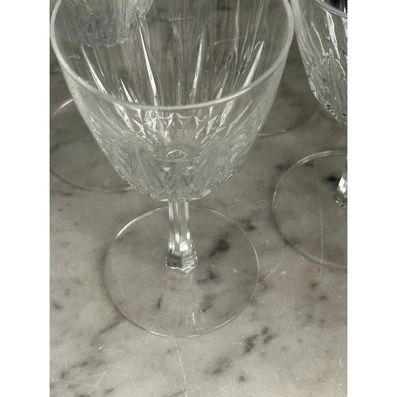 (6) Cristal D'Arques Diamant Claret 5 3/4” Wine Glasses France Vintage Clear - Picture 5 of 11